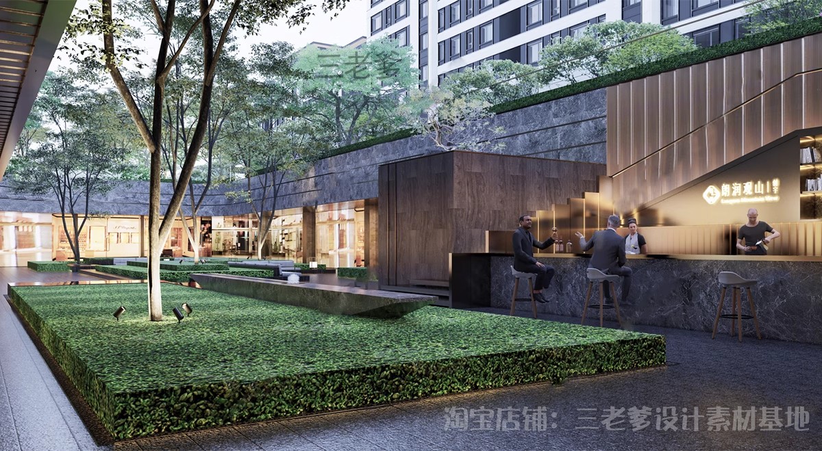 图片[36]-下沉式庭院私家花园别墅天井室内造景景观植物小品su模型草图大师-大怪兽分享