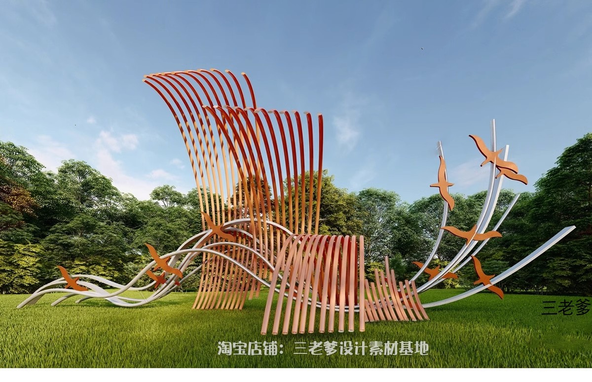图片[36]-草图大师现代商业街广场雕塑 创意陈设工艺品景观小品su模型素材-大怪兽分享