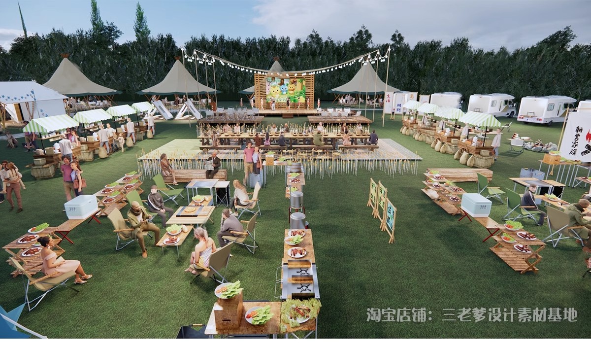 图片[35]-露营公园SU模型景观自驾游房车帐篷营地规划基地烧烤野餐草图大师-大怪兽分享