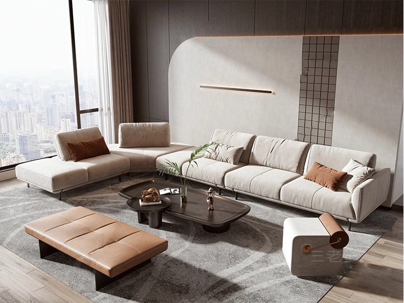 图片[36]-意式风格3d模型家装室内客厅现代轻奢意大利沙发家具双人床3dmax-大怪兽分享