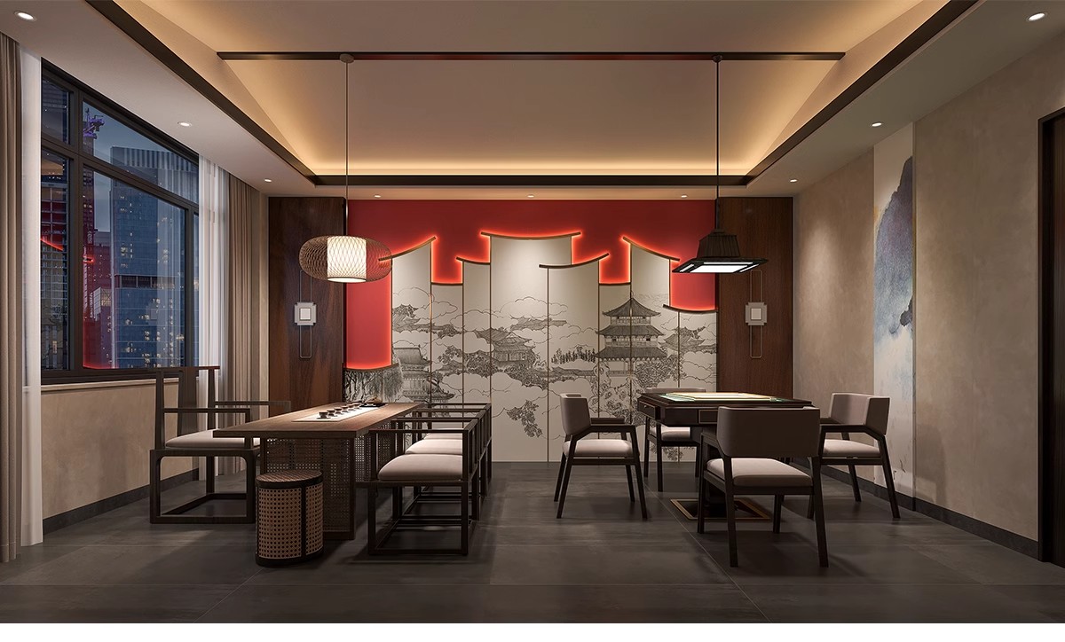 图片[24]-茶楼茶馆设计效果图现代禅意中式侘寂风室内茶室会所工装装修图片-大怪兽分享