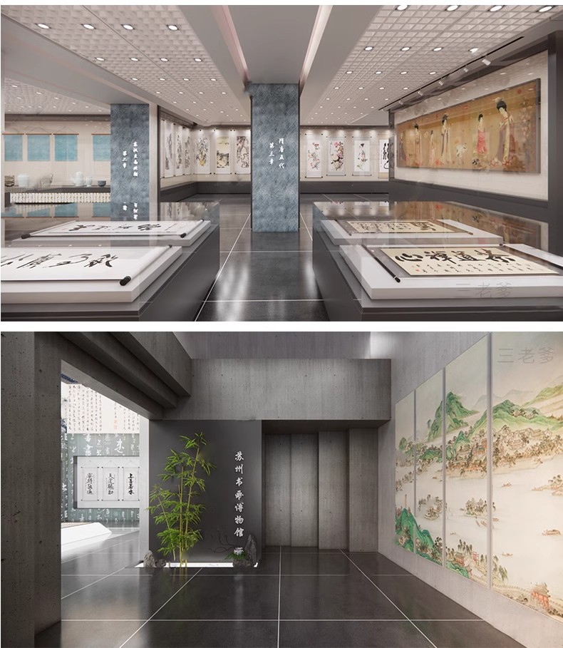图片[38]-现代画室文化展览馆新中式书画展厅画廊美术馆草图大师SU模型素材-大怪兽分享