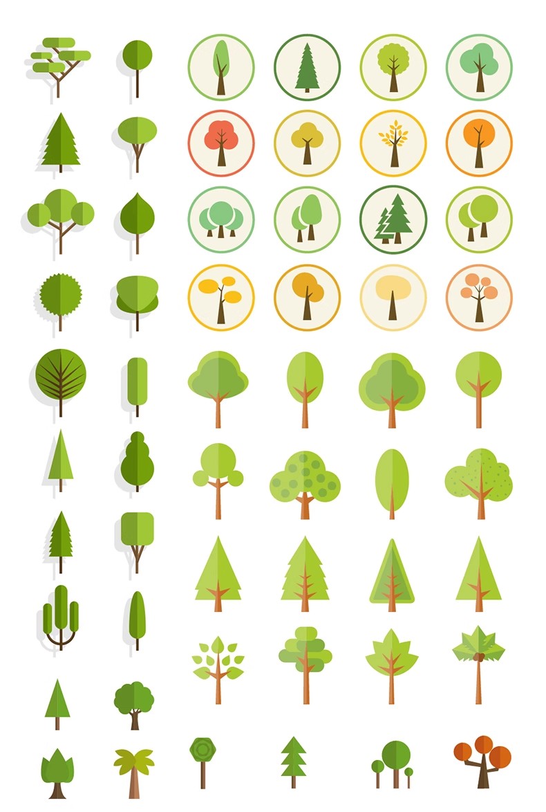 图片[43]-小清新插画风PS/AI素材库植物人物拼贴园林景观建筑分析PSD效果图-大怪兽分享