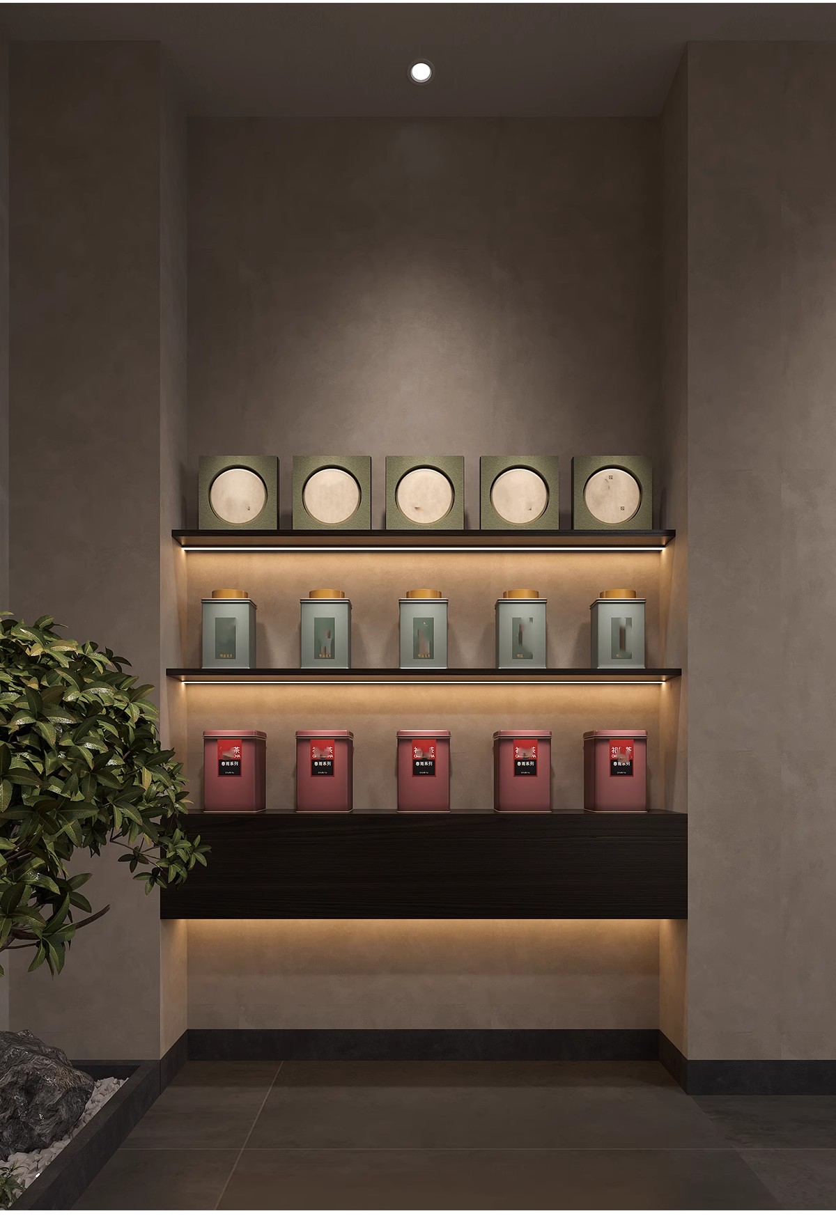 图片[25]-茶楼茶馆设计效果图现代禅意中式侘寂风室内茶室会所工装装修图片-大怪兽分享