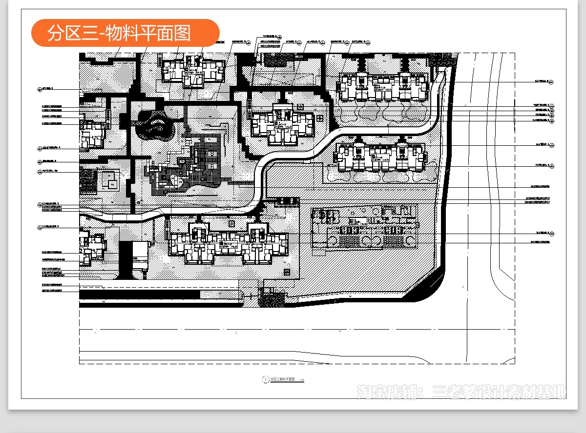 图片[27]-居住区景观CAD施工图住宅小区平面布局园林设计绿化规划方案图库-大怪兽分享