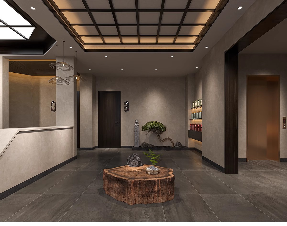 图片[26]-茶楼茶馆设计效果图现代禅意中式侘寂风室内茶室会所工装装修图片-大怪兽分享