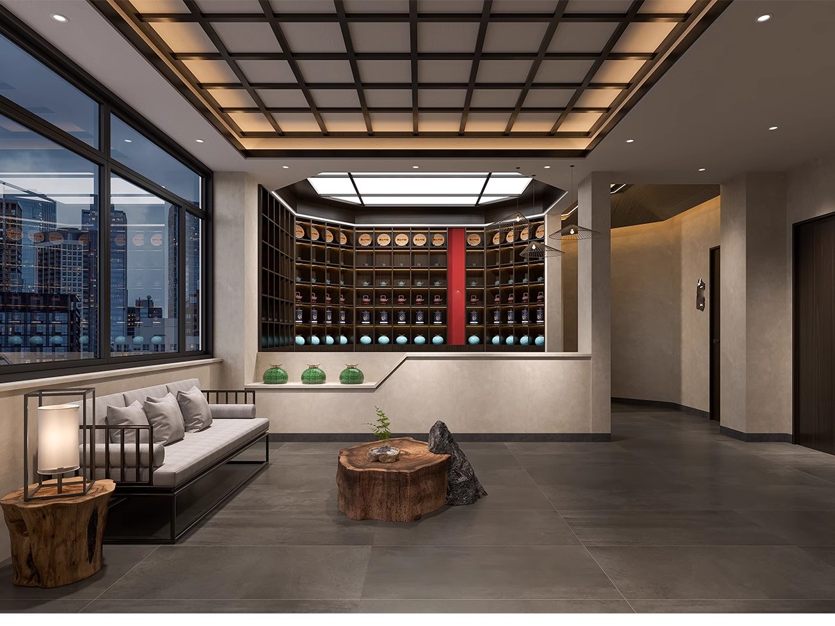 图片[27]-茶楼茶馆设计效果图现代禅意中式侘寂风室内茶室会所工装装修图片-大怪兽分享