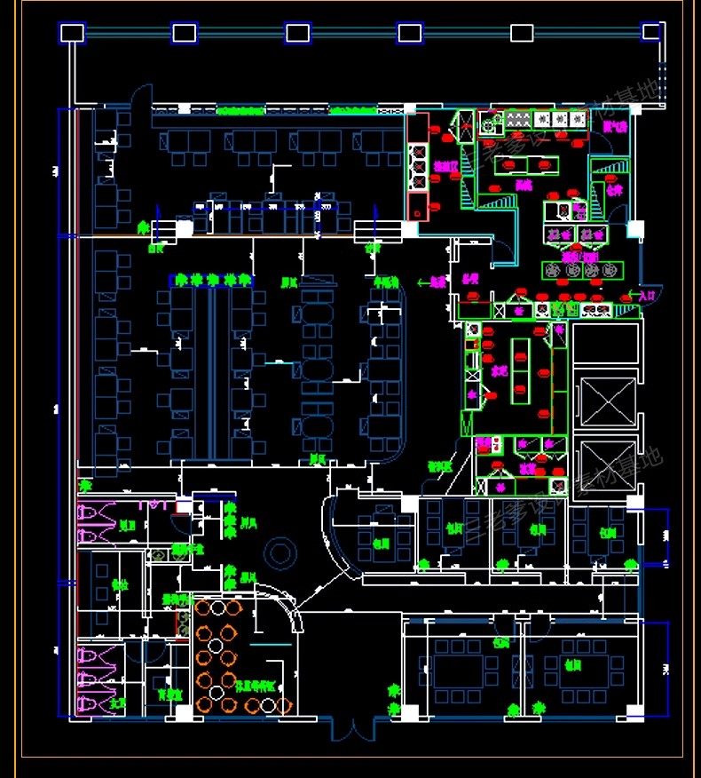 图片[30]-厨房橱柜CAD施工图纸 标准化规范柜子布局整体室内设计框架门板-大怪兽分享