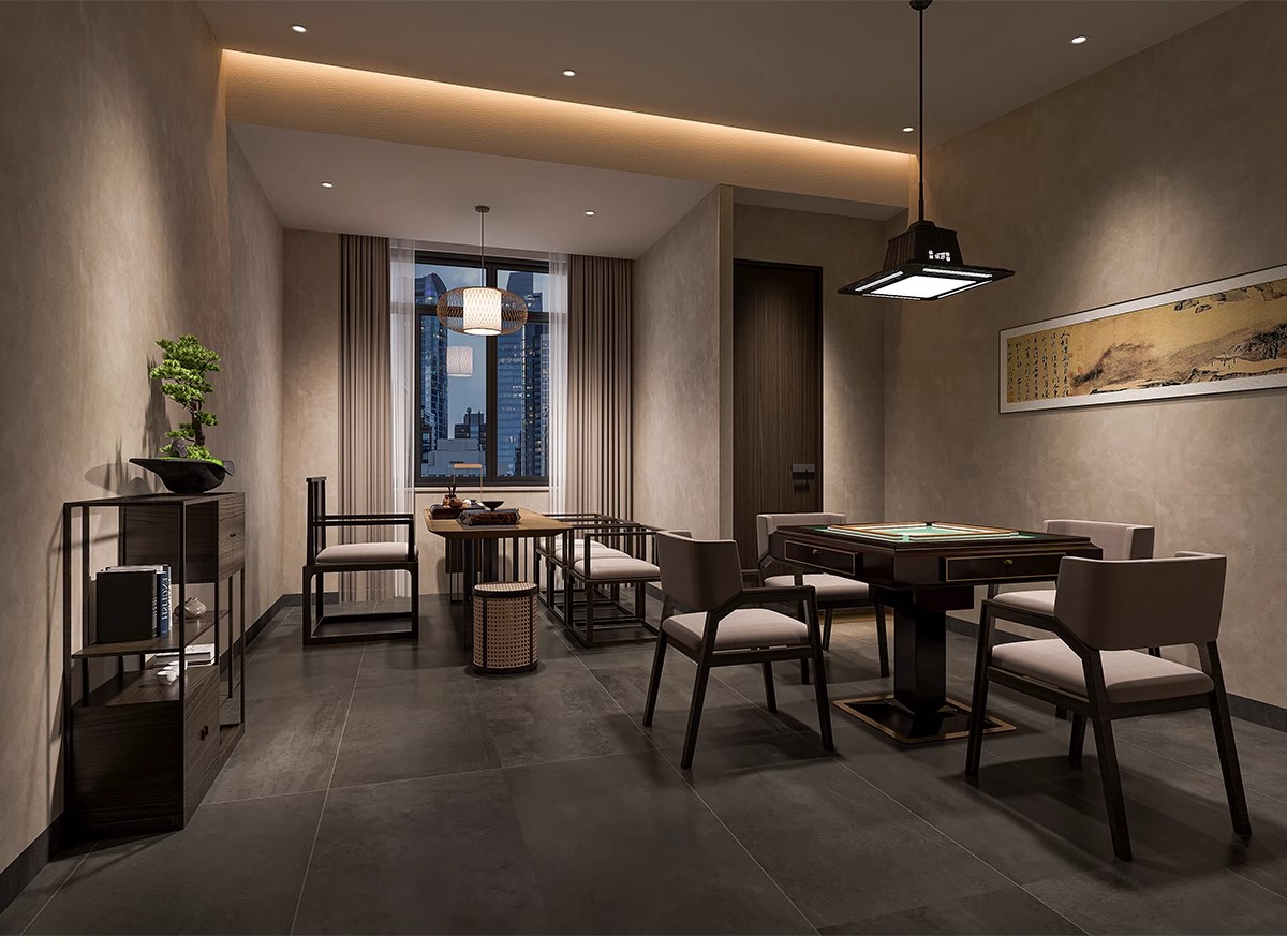图片[28]-茶楼茶馆设计效果图现代禅意中式侘寂风室内茶室会所工装装修图片-大怪兽分享