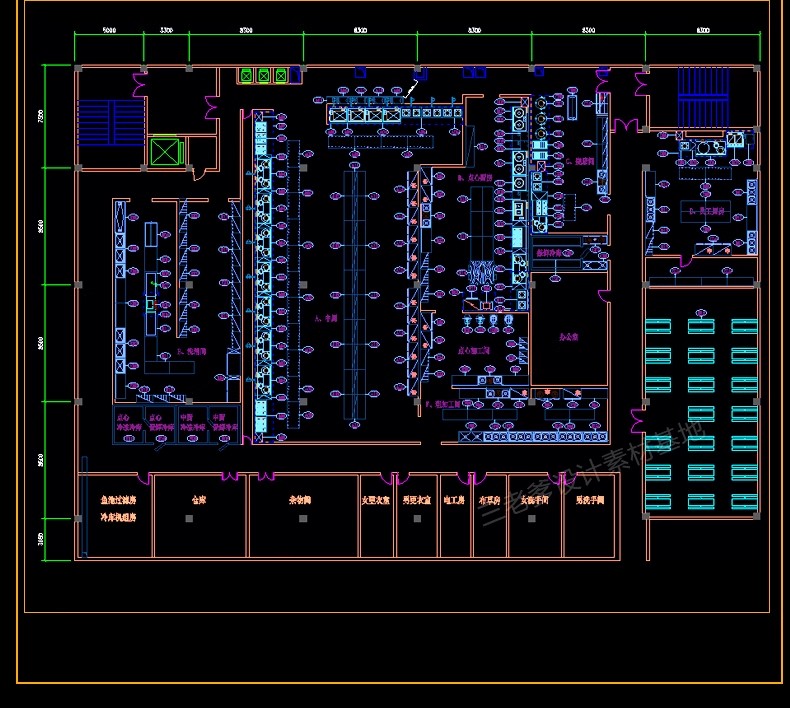 图片[31]-厨房橱柜CAD施工图纸 标准化规范柜子布局整体室内设计框架门板-大怪兽分享