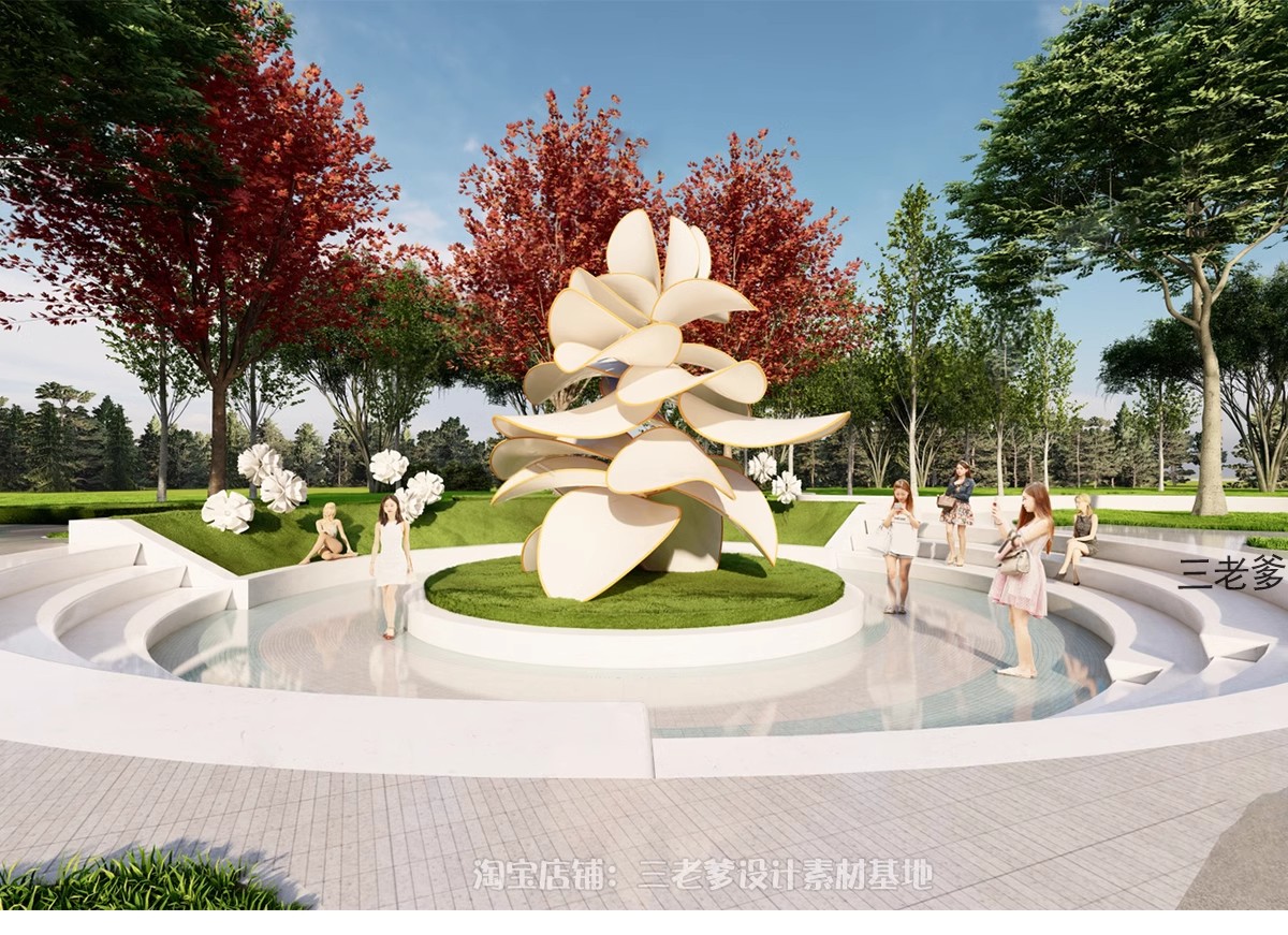 图片[41]-草图大师现代商业街广场雕塑 创意陈设工艺品景观小品su模型素材-大怪兽分享
