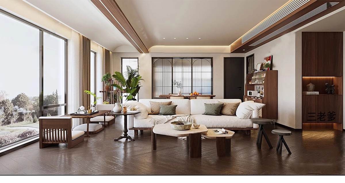 图片[22]-现代中古风家装家具客厅餐厅su模型复古风室内装饰工业风草图大师-大怪兽分享