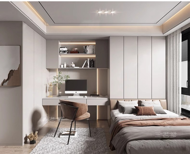 图片[31]-SketchUp草图大师家装现代日式风格榻榻米书房卧室SU模型设计素材-大怪兽分享