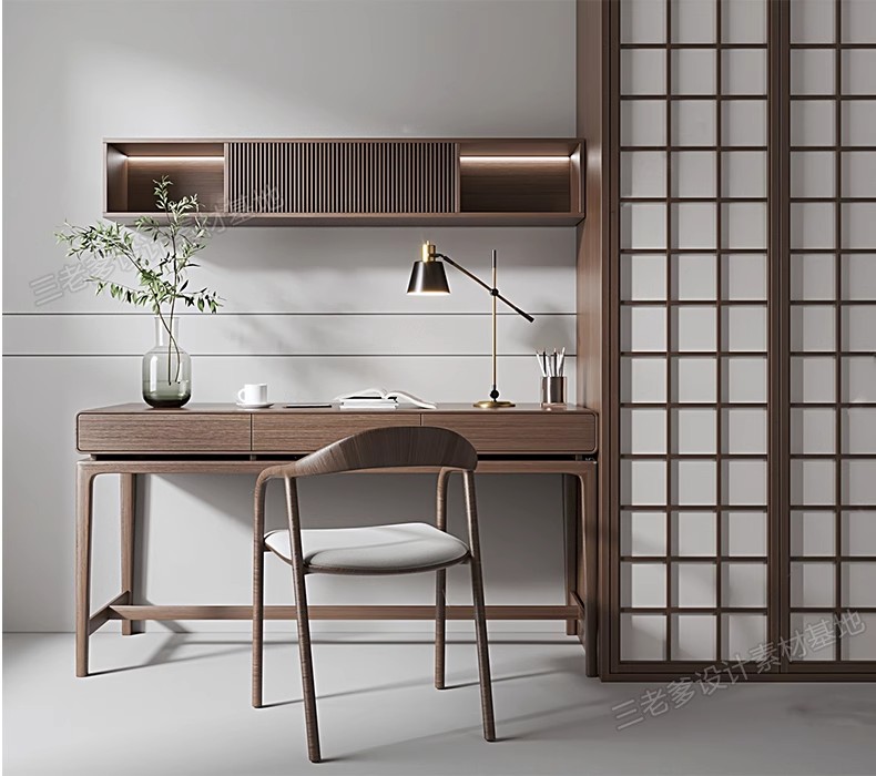 图片[32]-新中式3dmax单体家装沙发酒柜衣柜吊灯装饰挂画柜子床餐桌3d模型-大怪兽分享