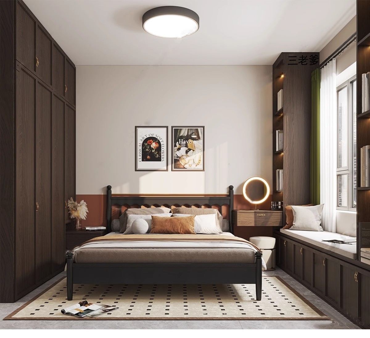 图片[23]-现代中古风家装家具客厅餐厅su模型复古风室内装饰工业风草图大师-大怪兽分享