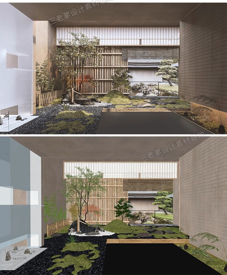 图片[32]-禅意新中式日式别墅庭院茶室枯山水景观假山流水SU模型草图大师-大怪兽分享