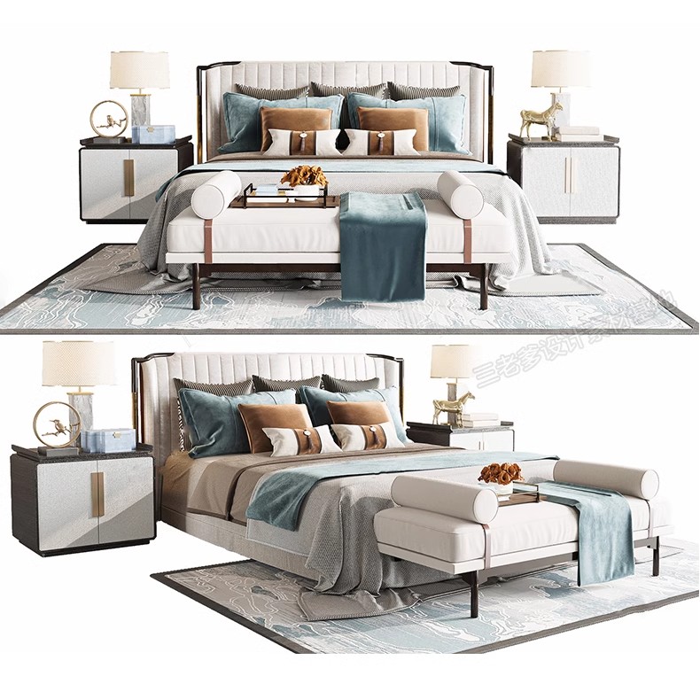 图片[33]-新中式3dmax单体家装沙发酒柜衣柜吊灯装饰挂画柜子床餐桌3d模型-大怪兽分享