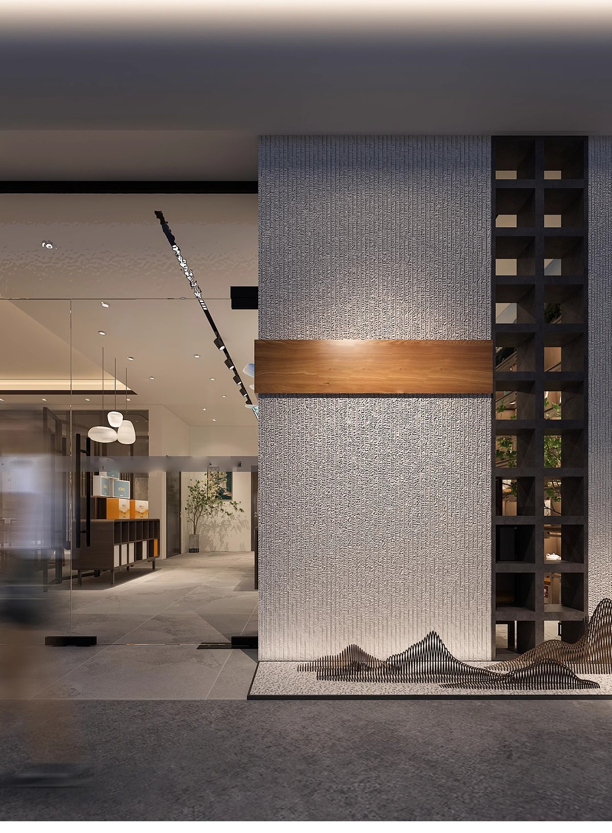 图片[31]-茶楼茶馆设计效果图现代禅意中式侘寂风室内茶室会所工装装修图片-大怪兽分享