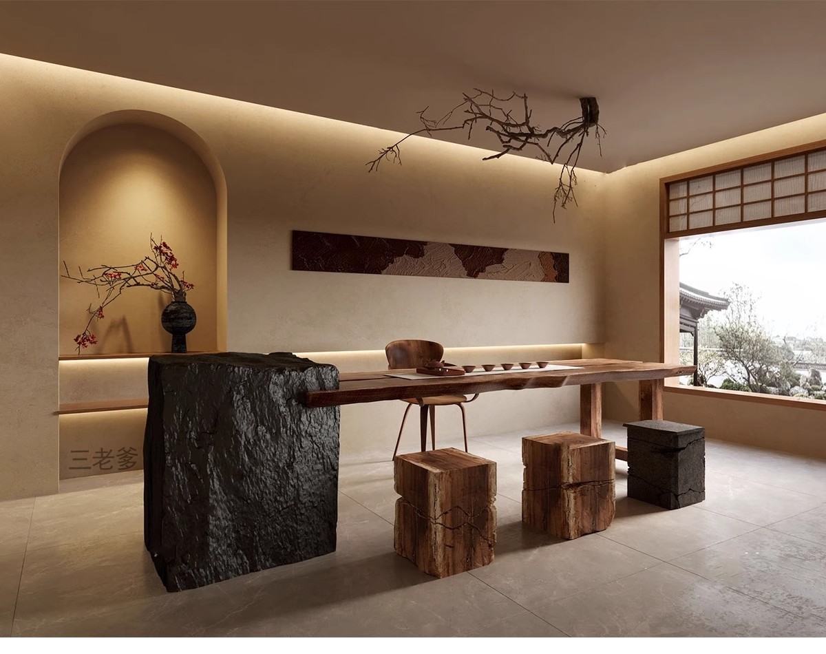 图片[26]-现代中古风家装家具客厅餐厅su模型复古风室内装饰工业风草图大师-大怪兽分享