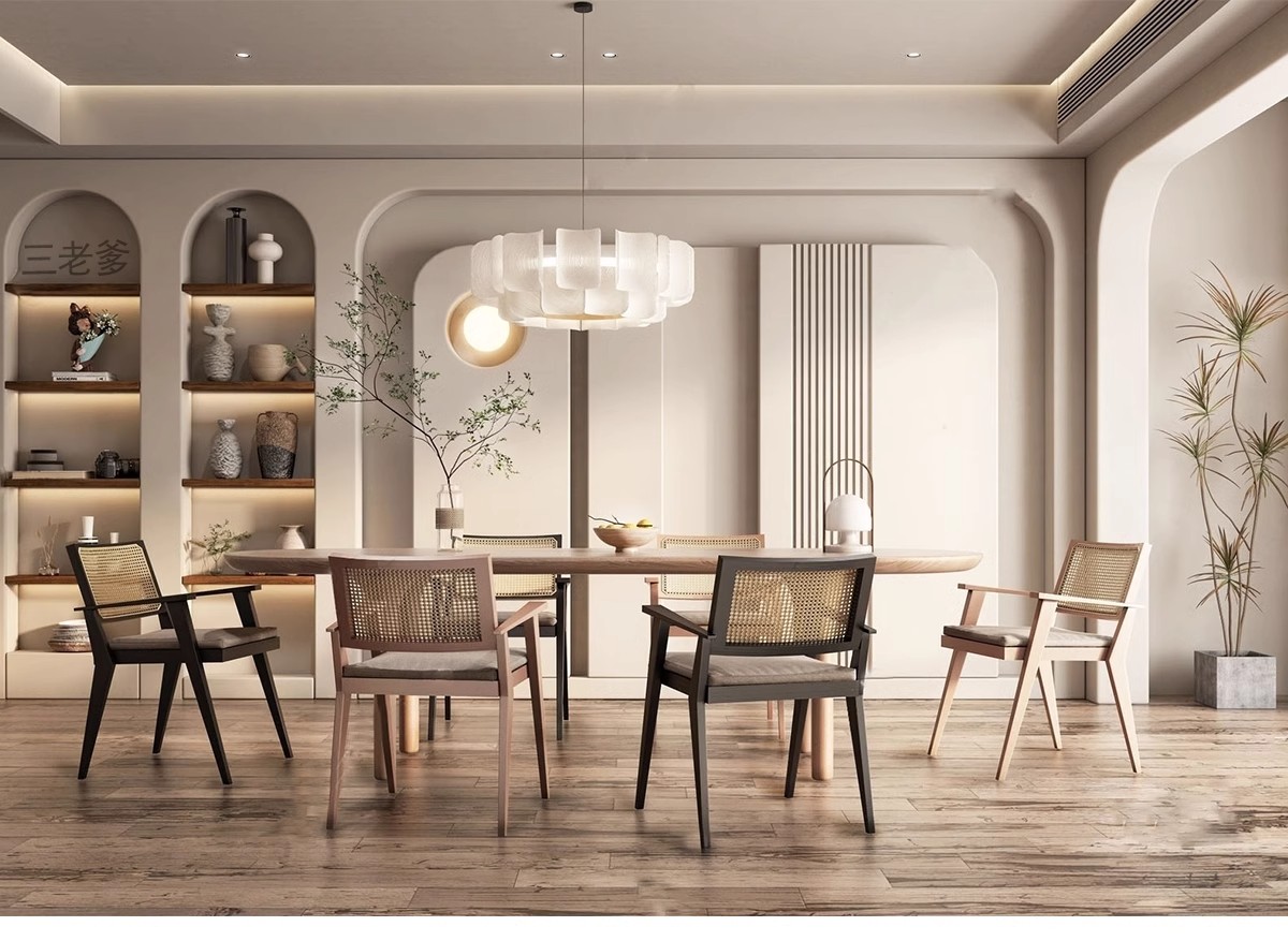 图片[27]-现代中古风家装家具客厅餐厅su模型复古风室内装饰工业风草图大师-大怪兽分享