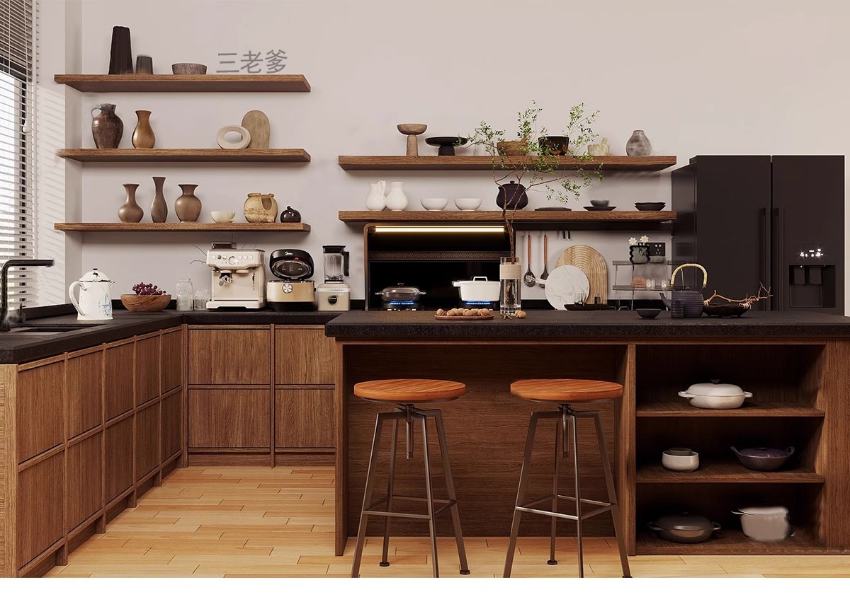 图片[28]-现代中古风家装家具客厅餐厅su模型复古风室内装饰工业风草图大师-大怪兽分享