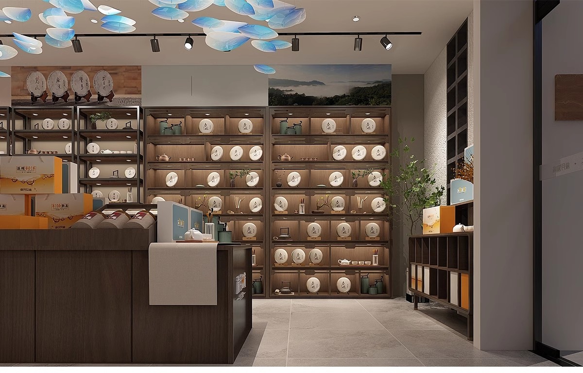 图片[34]-茶楼茶馆设计效果图现代禅意中式侘寂风室内茶室会所工装装修图片-大怪兽分享
