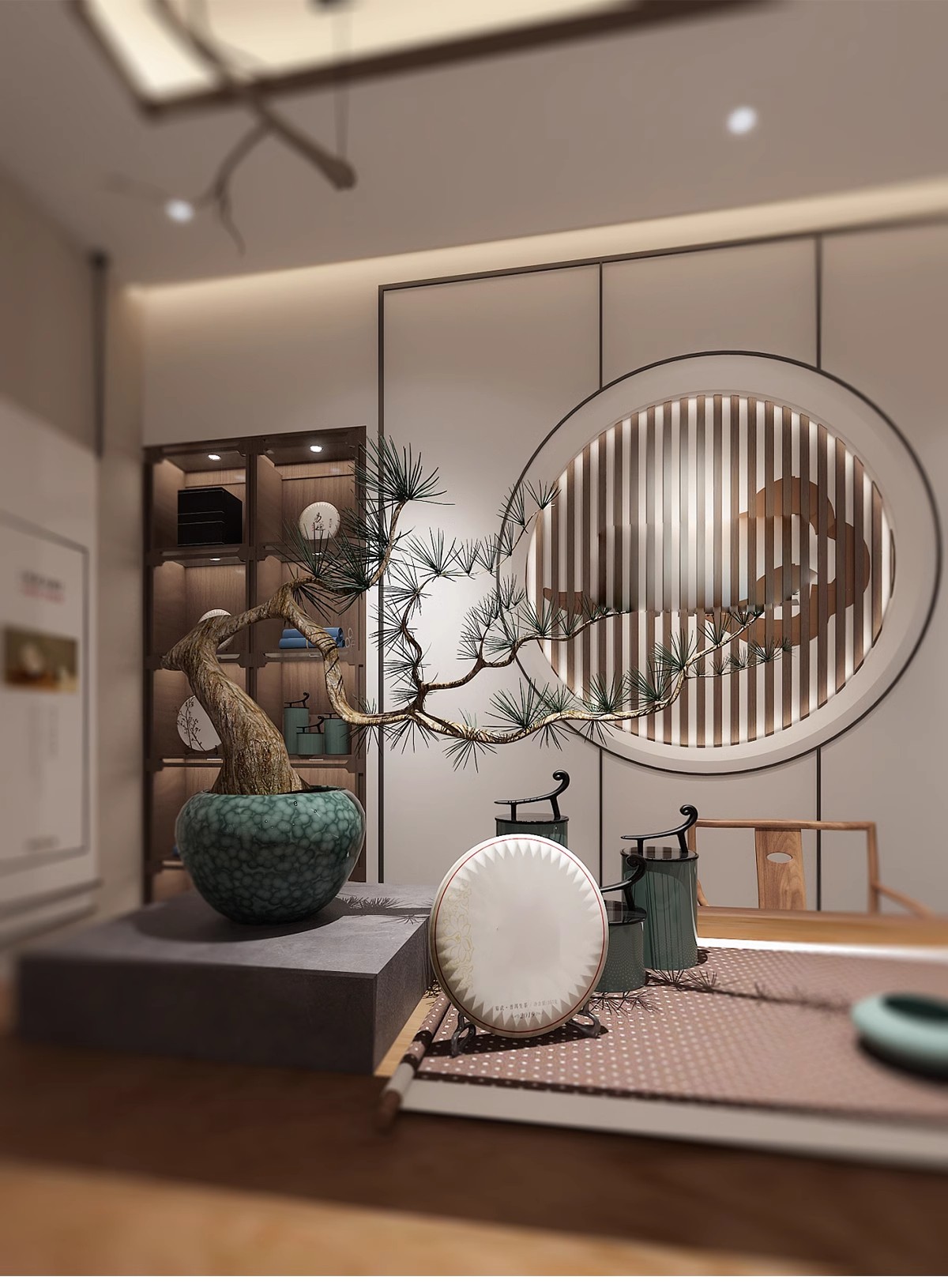 图片[35]-茶楼茶馆设计效果图现代禅意中式侘寂风室内茶室会所工装装修图片-大怪兽分享