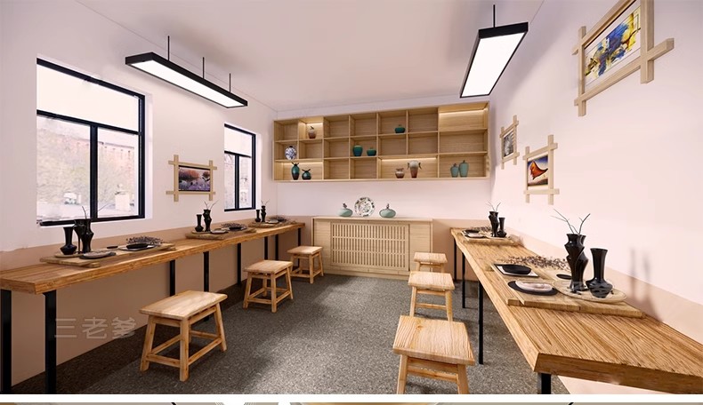 图片[31]-DIY手工坊木工陶艺馆幼儿园教室美工木作培训工坊草图大师su模型-大怪兽分享