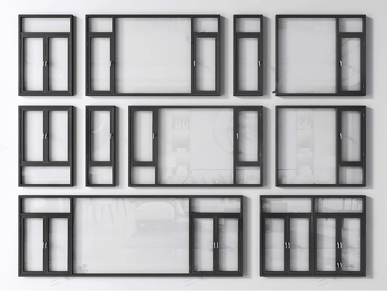 图片[32]-草图大师现代窗户组合推拉窗平开窗落地窗铝合金窗框断桥窗SU模型-大怪兽分享