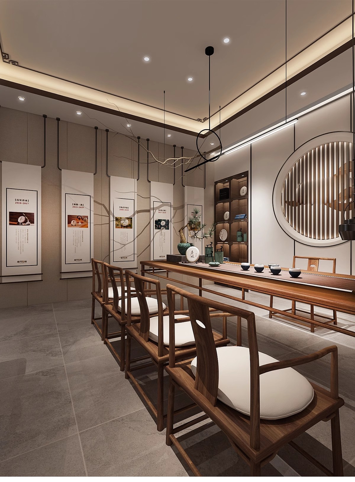 图片[38]-茶楼茶馆设计效果图现代禅意中式侘寂风室内茶室会所工装装修图片-大怪兽分享