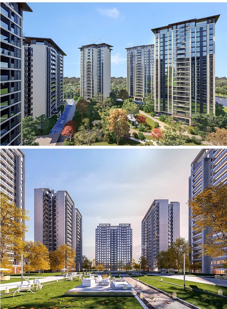 图片[32]-草图大师小区楼盘居住区住宅楼房屋鸟瞰别墅sketchup素材su模型库-大怪兽分享