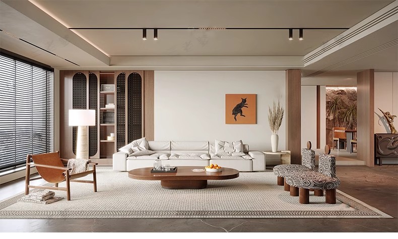 图片[34]-现代中古风家装家具客厅餐厅su模型复古风室内装饰工业风草图大师-大怪兽分享