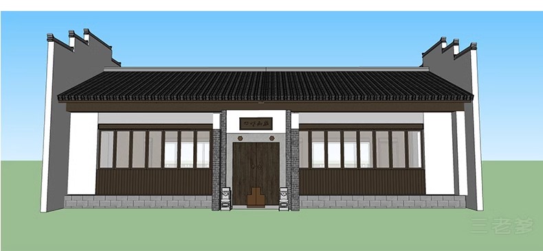 图片[34]-草图大师古建su模型 中式古建筑sketchup亭子城墙牌楼设计素材库-大怪兽分享