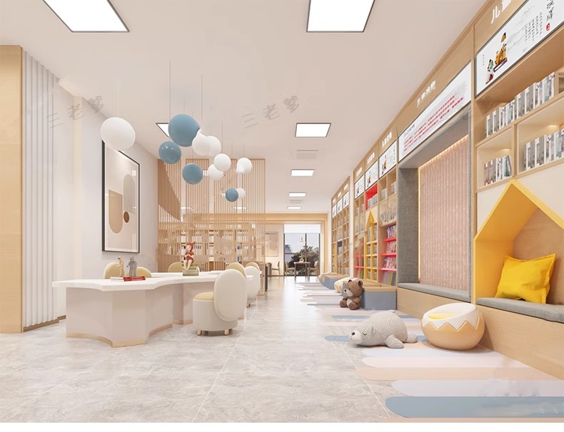 图片[44]-书店阅览室图书馆3d模型SU书咖书吧装修设计3Dmax效果图CAD施工图-大怪兽分享