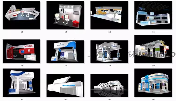 图片[36]-2025展览展会展厅展台展示设计3d模型配CAD施工图3dmax效果图素材-大怪兽分享