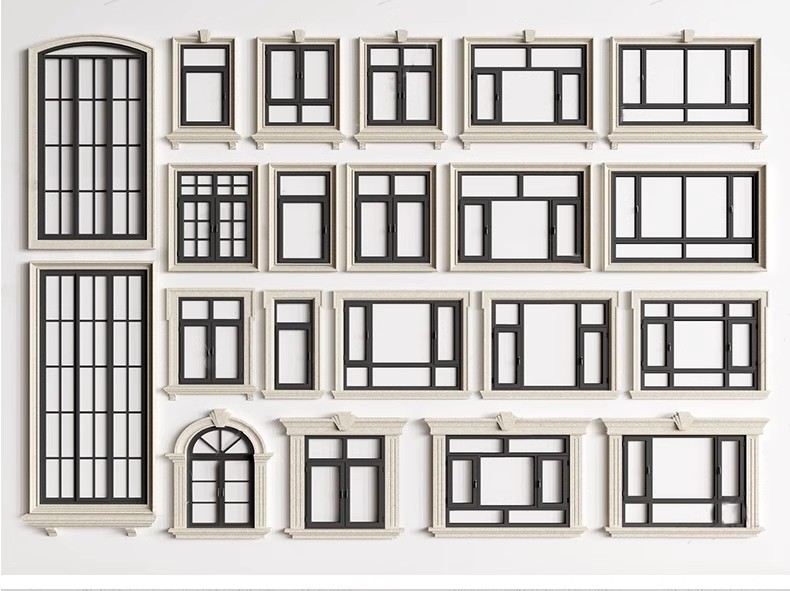 图片[39]-草图大师现代窗户组合推拉窗平开窗落地窗铝合金窗框断桥窗SU模型-大怪兽分享