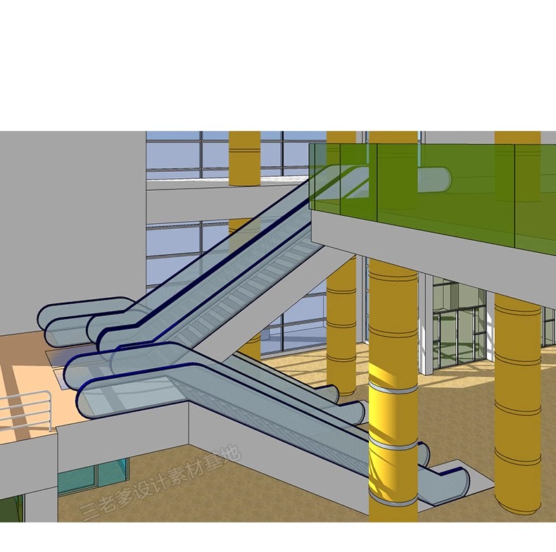 图片[30]-现代电梯门SU模型垂直升降客梯商场观光电梯玻璃货梯轿厢草图大师-大怪兽分享