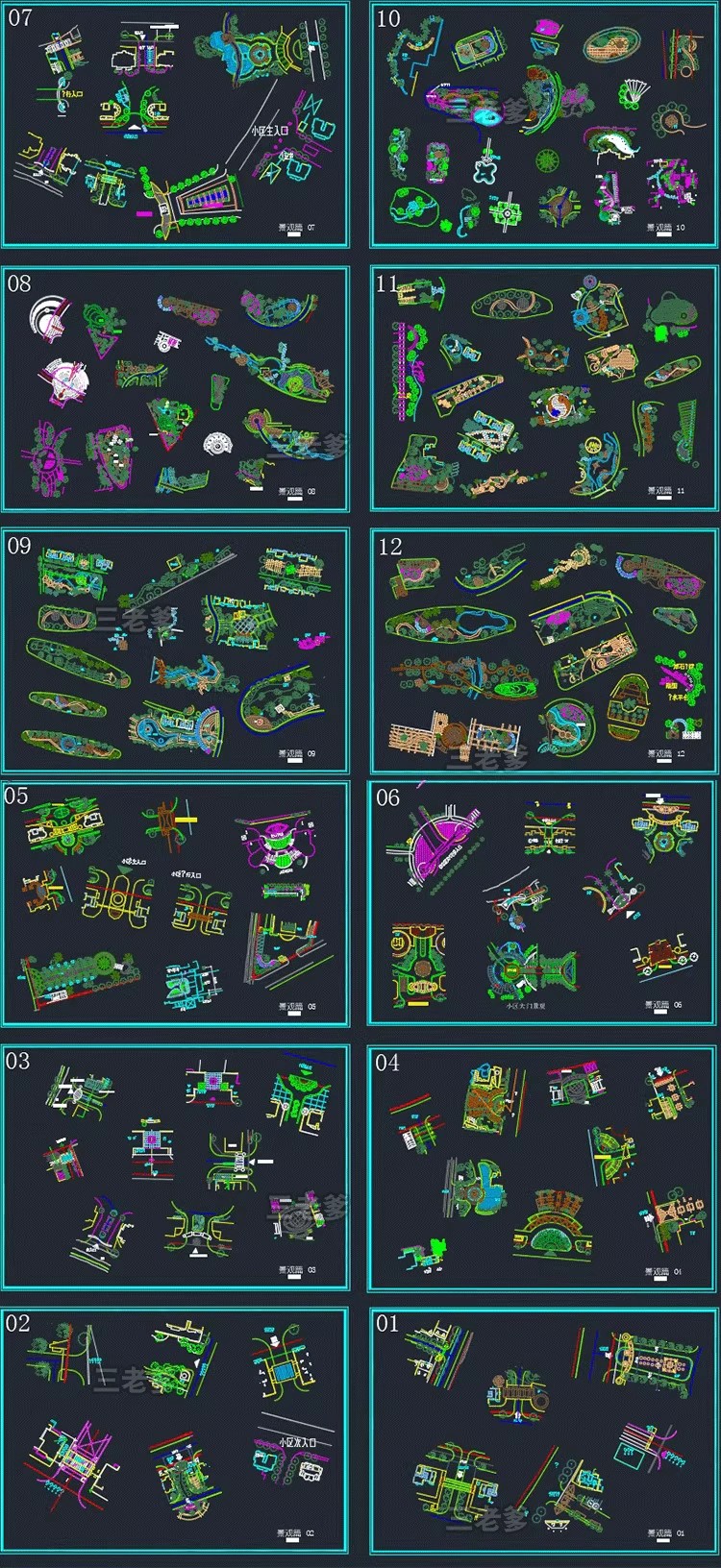 图片[29]-公园广场园林景观设计施工图平面图块通用CAD节点图例图库素材-大怪兽分享