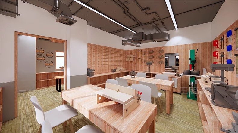 图片[39]-DIY手工坊木工陶艺馆幼儿园教室美工木作培训工坊草图大师su模型-大怪兽分享