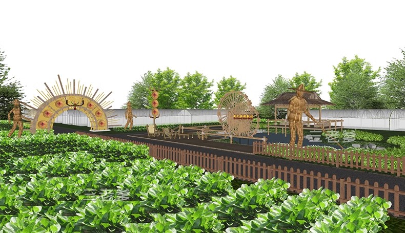 图片[22]-农村乡村田园庭院子蔬菜种植园农家乐菜地菜园栅栏草图大师SU模型-大怪兽分享