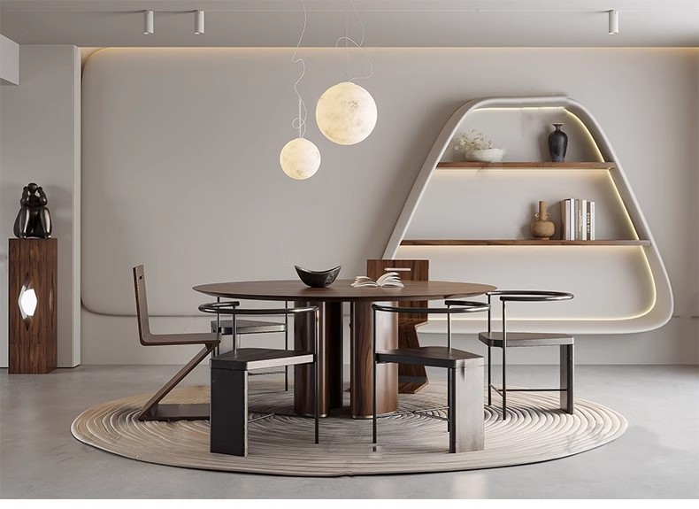 图片[41]-现代中古风家装家具客厅餐厅su模型复古风室内装饰工业风草图大师-大怪兽分享