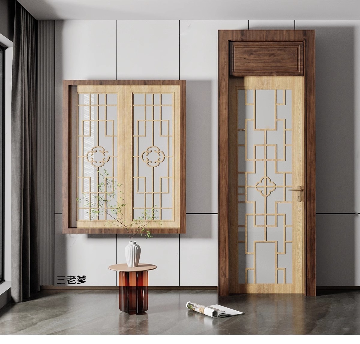 图片[42]-草图大师现代窗户组合推拉窗平开窗落地窗铝合金窗框断桥窗SU模型-大怪兽分享