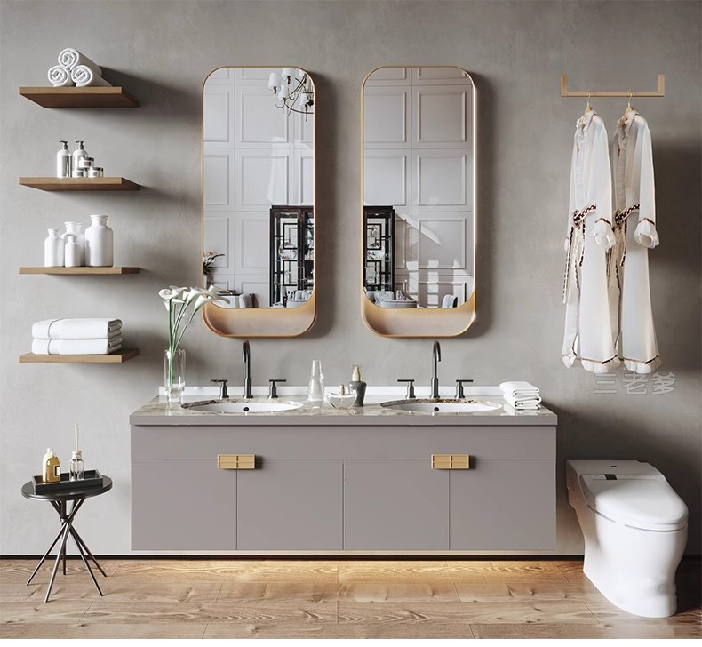 图片[5]-浴室柜子草图大师卫生间洗手台盆镜子卫浴现代奶油单体家装su模型-大怪兽分享