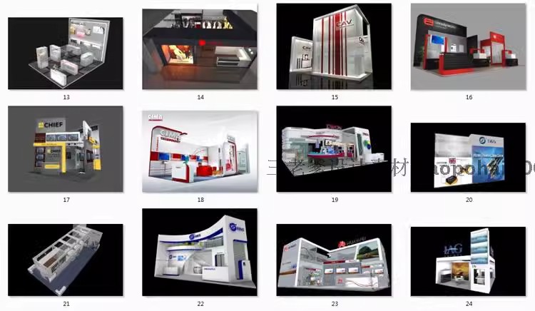 图片[40]-2025展览展会展厅展台展示设计3d模型配CAD施工图3dmax效果图素材-大怪兽分享