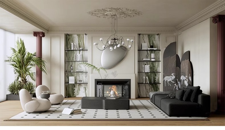 图片[42]-现代中古风家装家具客厅餐厅su模型复古风室内装饰工业风草图大师-大怪兽分享