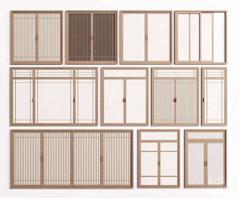 图片[43]-草图大师现代窗户组合推拉窗平开窗落地窗铝合金窗框断桥窗SU模型-大怪兽分享