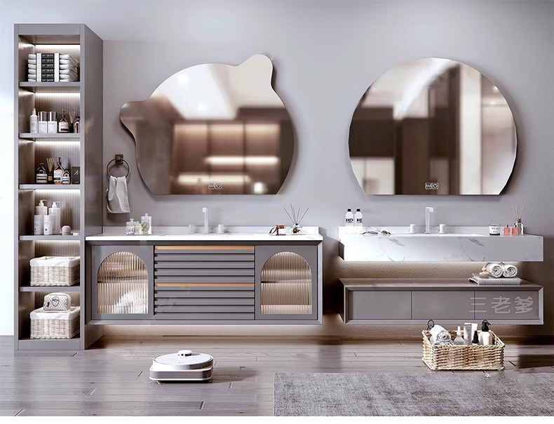 图片[7]-浴室柜子草图大师卫生间洗手台盆镜子卫浴现代奶油单体家装su模型-大怪兽分享