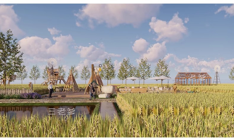 图片[24]-农村乡村田园庭院子蔬菜种植园农家乐菜地菜园栅栏草图大师SU模型-大怪兽分享