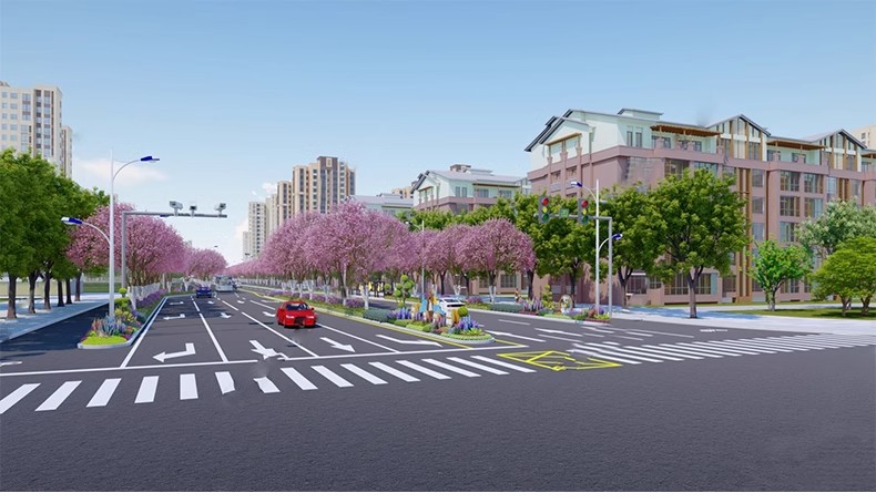 图片[45]-城市道路公路车行道斑马线地面指示线十字交通路口su模型草图大师-大怪兽分享
