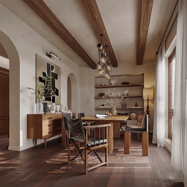 图片[44]-现代中古风家装家具客厅餐厅su模型复古风室内装饰工业风草图大师-大怪兽分享